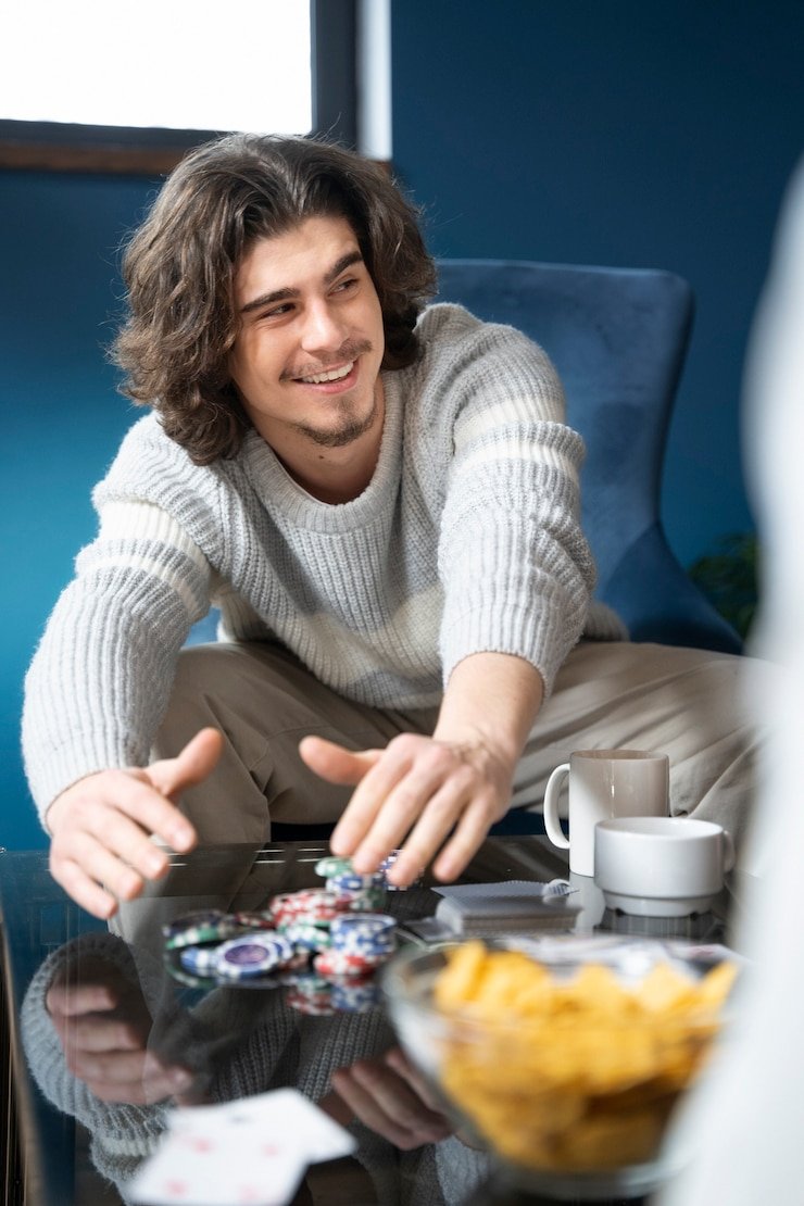 Mobile app interface showing blackjack betting controls and live dealer feed